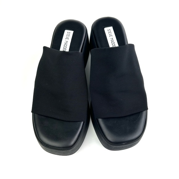 Steven madden slinky30 platform sandals size 38 black made in Italy - Picture 16 of 16